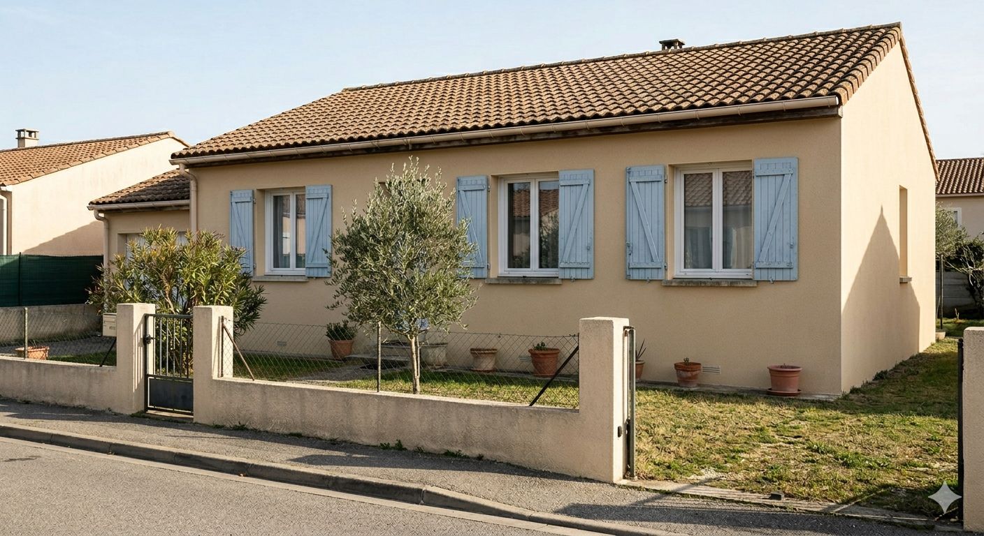 Façade après traitement hydrofuge coloré