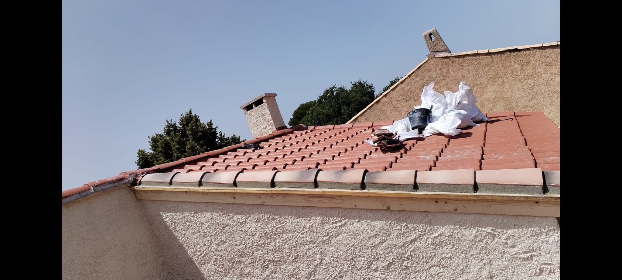 Installation ventilation solaire en cours
